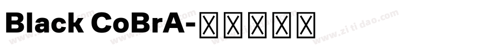 Black CoBrA字体转换